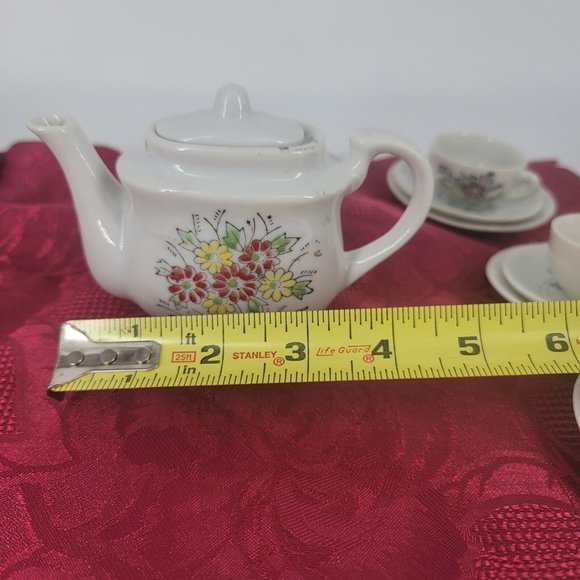 Jaymar‎ 22 Piece China Porcelain Toy Tea Set Floral Japan Pretend Play Vintage - Picture 16 of 16